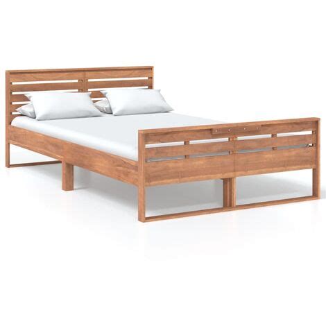 Bed Frame Without Mattress Solid Teak Wood X Cm Vidaxl