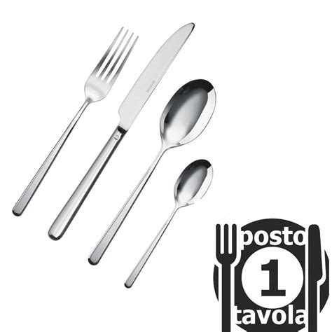 Posto Tavola Posate Linear Pezzi Monoblocco Inox Set Da Posto