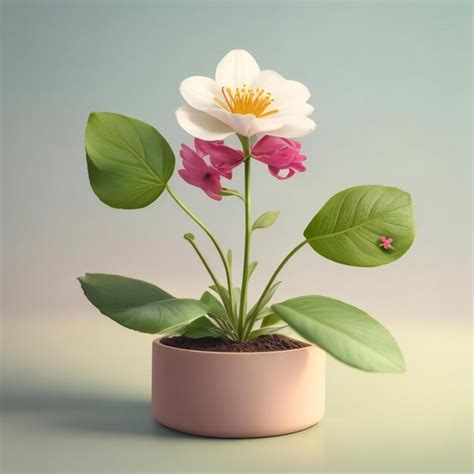 Premium AI Image A Beautiful Plant With A Flower On A Tab