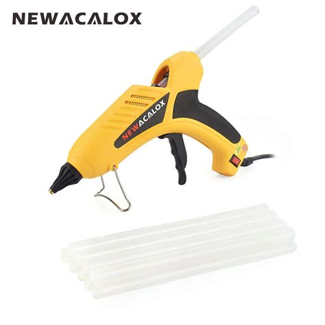 Newacalox Glue Gun Eu Plug W Hot Melt Glue Gun Mm Glue Stick