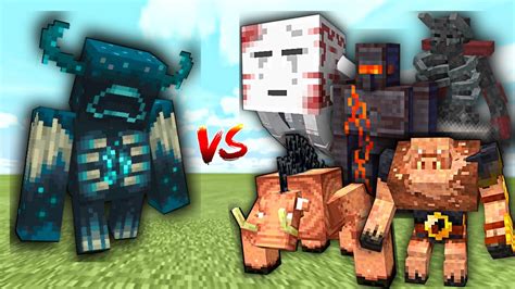 Warden Vs Nether Minecraft Mob Battle Youtube