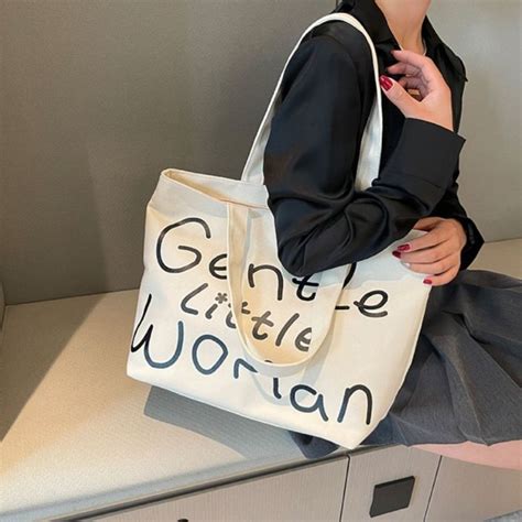 Horac Thai Gentlewoman Canvas Bag Large Capacity Gentle Woman Print