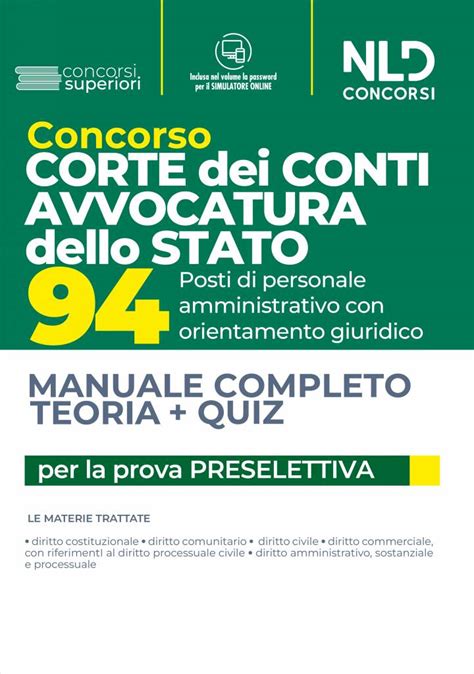 94 Posti Corte Dei Conti E Avvocatura Dello Stato Personale