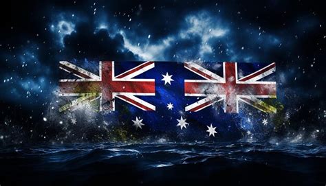 Premium Photo | Picture of the australian flag done by spray paint ...