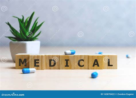 Medical Word Made With Building Blocks Medical Concept Background