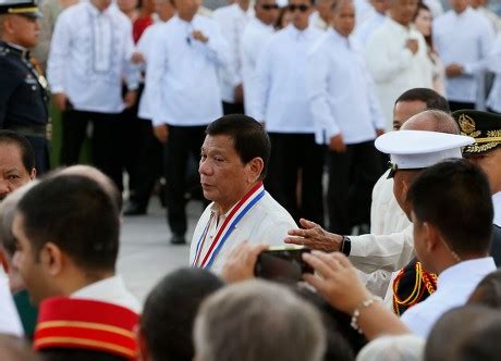 Philippine President Rodrigo Duterte Walks Greet Editorial Stock Photo