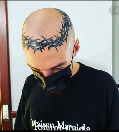 Crown Of Thorns Tattoo On Head