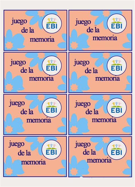 Blog De La Ebi Manualidades Juego De La Memoria