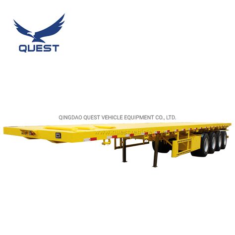 Quest Ft Semitrailer Carrier Container Transport Axles Flatbed