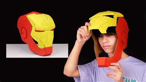 How To Make Iron Man Helmet From Cardboard In Hindi Artofit