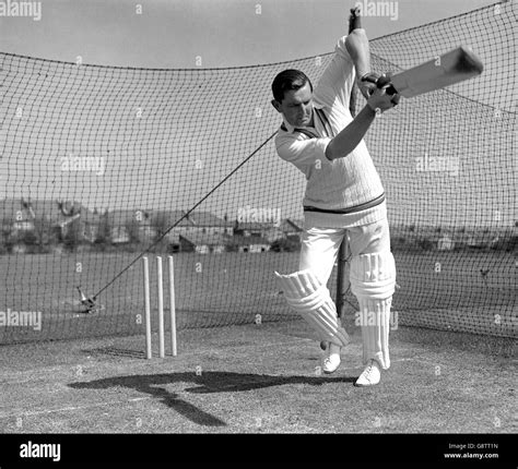 Cricket - England International - Tom Graveney Stock Photo - Alamy