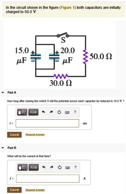 Solved In The Circuit Shown In The Figure Figure Both Capacitors