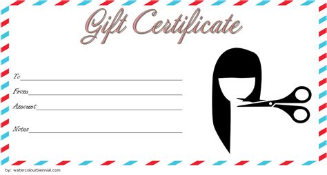 Hair Salon Gift Voucher Free Printable St Design Gift Certificate