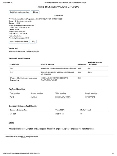 Aicte Internship Enterprise Portal Learning By Doing 1 Crore