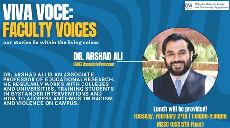 Viva Voce Faculty Series Dr Arshad Ali Institute For Middle East