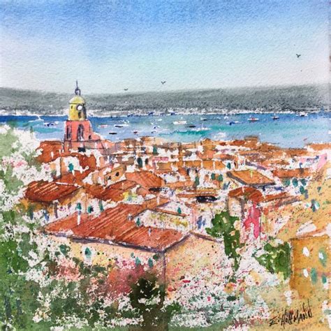 Peinture St Tropez par Hoffmann Elisabeth Carré d artistes