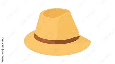 Fedora Icon Animation Best Cartoon Object On White Background Stock