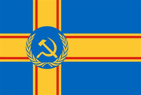 Swedish communist flag : r/vexillology