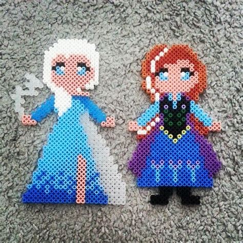 Elsa And Anna Perler Beads Patterns