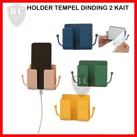 Jual Holder Tempel Dinding Kait Rak Holder Charger Hp Tempel