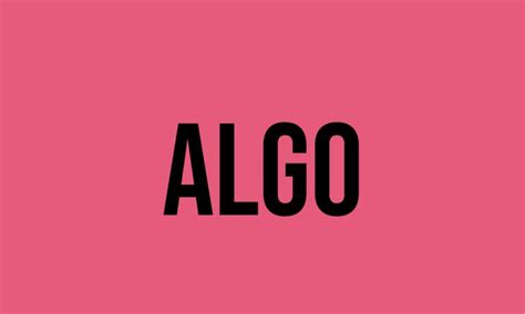 algo  meaning    fluentslang