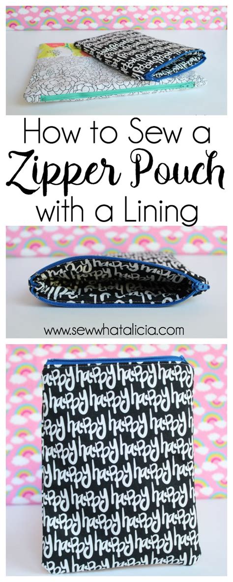 How To Sew A Lined Zipper Pouch Sew What Alicia