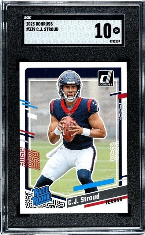 2023 Panini Donruss 339 CJ Stroud Rated Rookie SGC 10 Gem Mint EBay