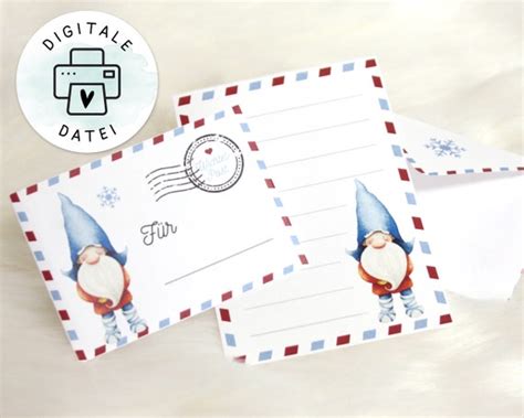 Wichtelbriefe Vorlage Wichtelpost Weihnachtswichtel Wichtelt R Etsy