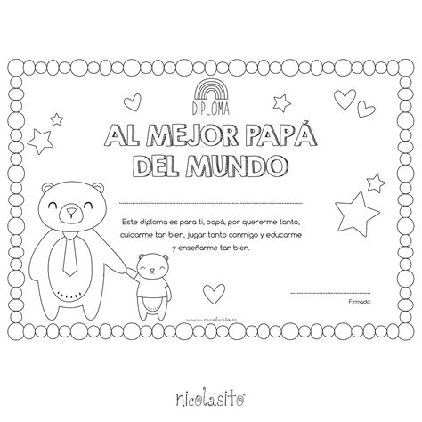 Diploma Día Del Padre Gratis Diplomas Dia Del Padre Diploma Para