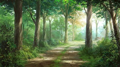 Anime Forest Scenery Wallpaper Anime Wallpaper Hd