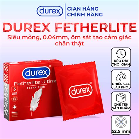 Che T N Bao Cao Su Durex Fetherlite Ultima Si U M Ng Mm Nhi U Gel