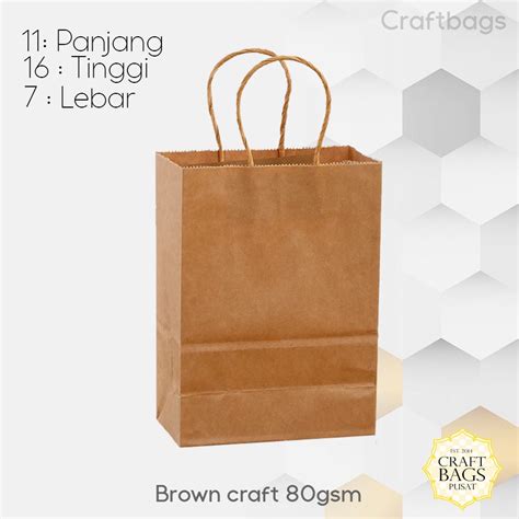 Jual Paper Bag Coklat Polos Tali Kertas X X Cm Paper Bag Mini