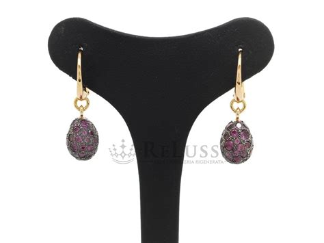 Orecchini Pomellato Tabou Cuore In Oro Rosa E Rodolite