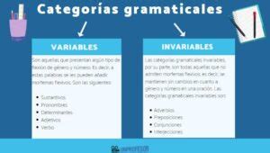 Categor As Gramaticales En Ingl S Conoce Su Significado