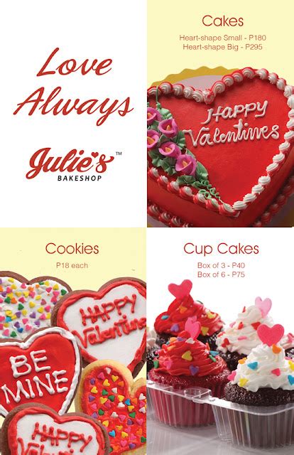 julies bakeshop valentines treat  customers cakes  cookies