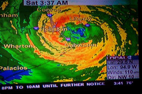 Hurricane Ike Makes Landfall Radar Image As The Eye Passed Over