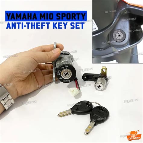 YAMAHA MIO SPORTY ANTI THEFT KEY SET NO NEED TABAS TYPE TWO KEYS AND