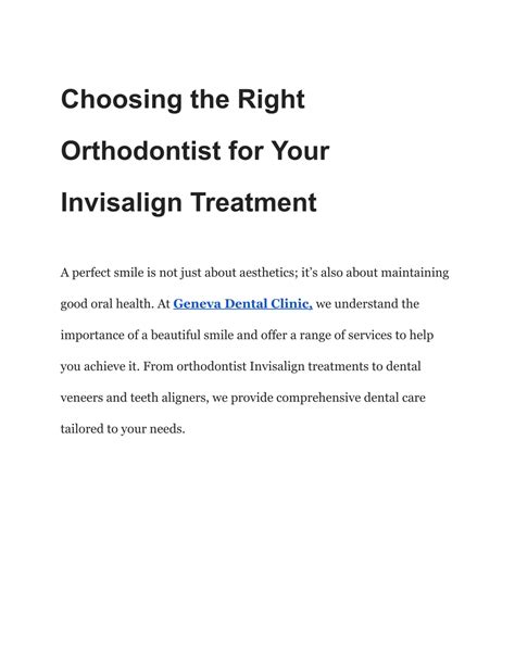 Ppt Choosing The Right Orthodontist For Your Invisalign Treatment