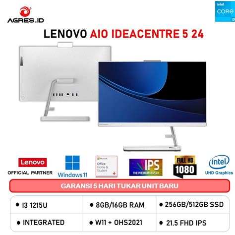 Jual LENOVO AIO IDEACENTRE 3 22 I3 1215 8GB 256GB W11PRO OHS 21 5FHD