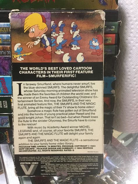 The Smurfs And The Magic Flute Vhs 1984 Vestron Video Vhs Tapes