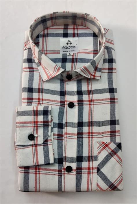 Medium Checks Cotton Mens Check Shirts Full Sleeves Casual At Rs