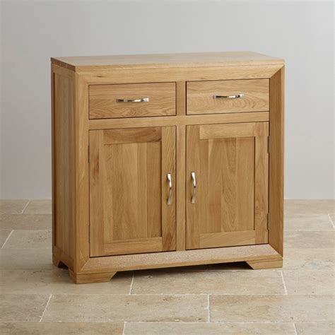 Bevel Small Sideboard In Natural Solid Oak Oak Furniture Land