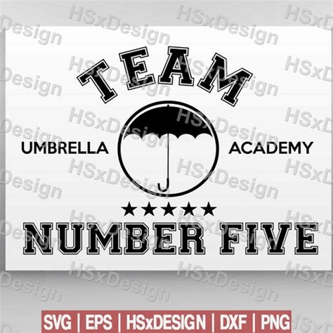 Team Number 5 Five Aidan Gallagher The Umbrella Academy Etsy