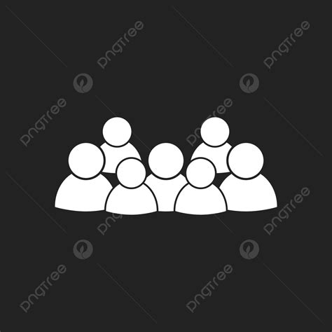 Vector Icon Of A Person Group Illustration Of Individual Icons Vector