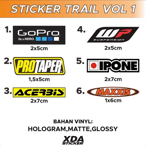 Jual Stiker Sticker Sponsor Trail Printing Vol Shopee Indonesia