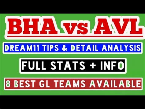 BHA Vs AVL Dream11 Tips And Predictions BHA Vs AVL Dream11 Tips