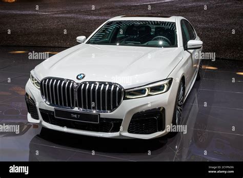 Bmw 7 Series Car Showcased At The 89th Geneva International Motor Show Geneva Switzerland