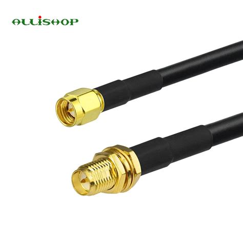 Rp Sma Female To Sma Male Wifi Router Extension Cable Low Loss Sma Connector Rf Coaxial Rg58