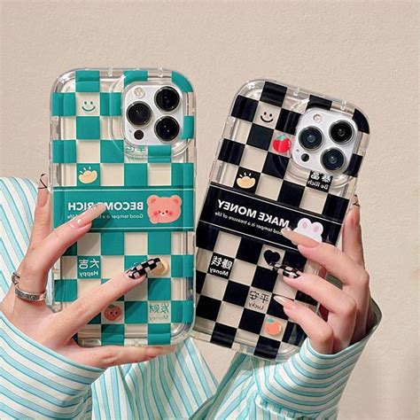 Checkered Kawaii Iphone Case Finishifystore