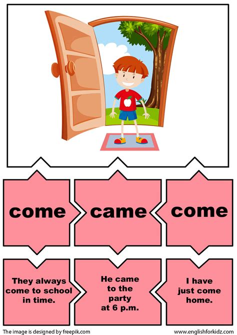 Irregular Verbs Puzzle Flashcards Part 1